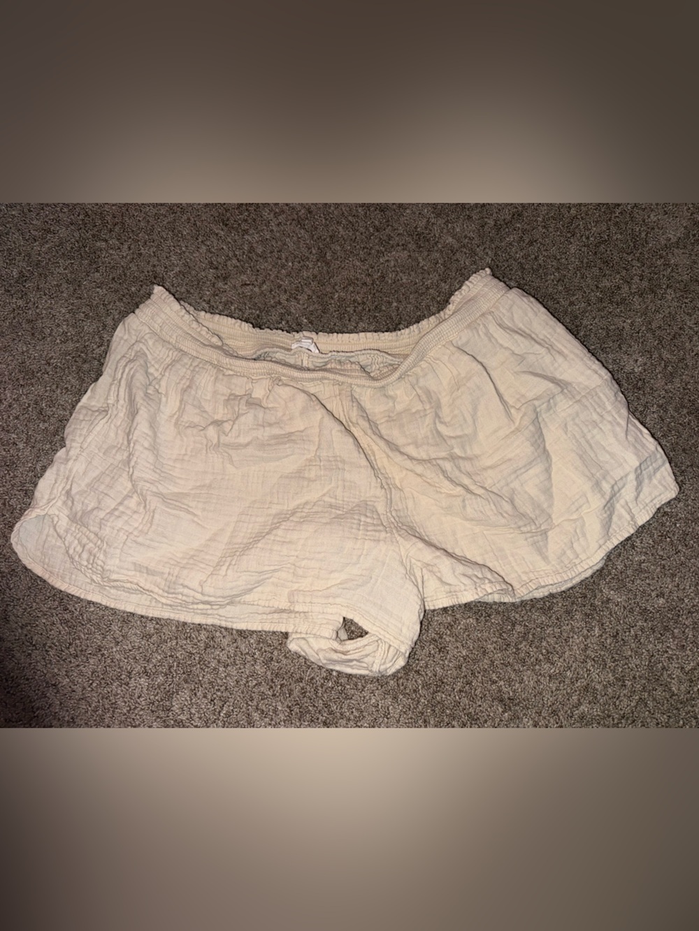 aerie Cream Gauze Lounge Shorts